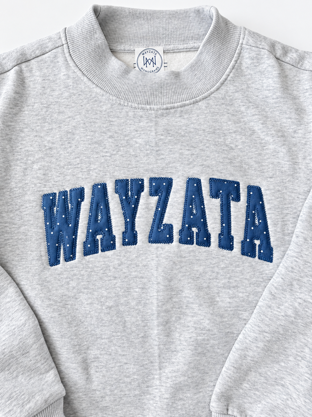 Wayzata Applique Mock Neck Sweatshirt