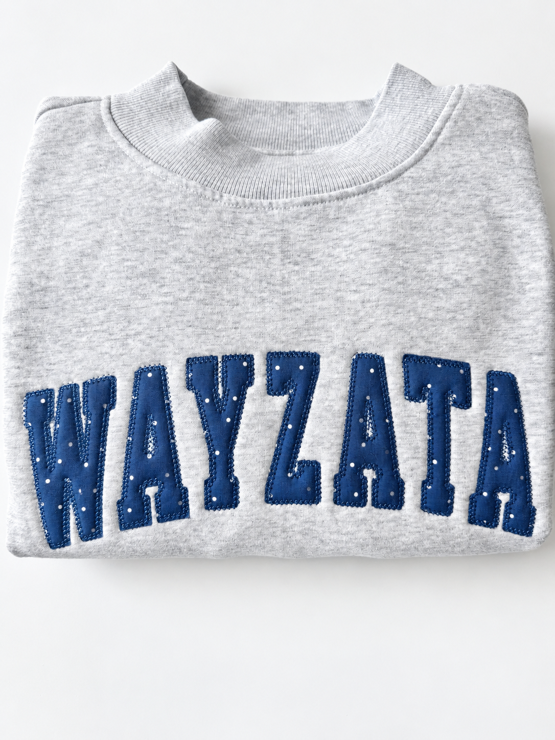 Wayzata Applique Mock Neck Sweatshirt